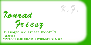 konrad friesz business card